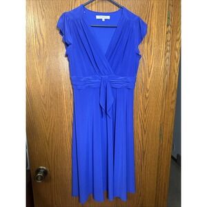 Evan Picone Women's Dress‎ Size 12 Blue Sleeveless Side Zip Workwear